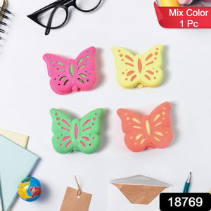 Butterfly Shape Eraser Rubber (1 Pc / Mix Colour & Design)