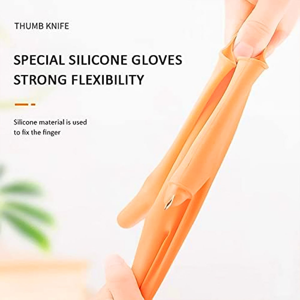 Gloves Silicone Thumb Knife Finger Protector