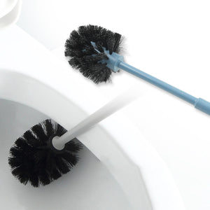 1338 Plastic Round Toilet Cleaner Brush Plastic Bathroom Cleaner - Round Hockey Stick Shape Toilet Brush