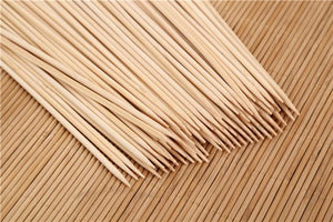 1100 Camping Wooden Color Bamboo Bbq Skewers Barbecue Shish Kabob Sticks Fruit Kebab Meat Party Fountain Bamboo Bbq Sticks Skewers Wooden (20cm)