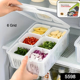 5598 Fridge Storage Boxes Freezer Storage Containers Container For Kitchen Storage Set Storage In Kitchen Vegetable Storage Draining Crisper Refrigerator Food Box (1 Pc)
