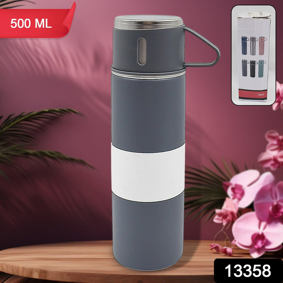 Stainless Steel Vacuum Insulated Water Bottle With Coffee / Tea Mug (500 ML)