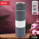 Stainless Steel Vacuum Insulated Water Bottle With Coffee / Tea Mug (500 ML)