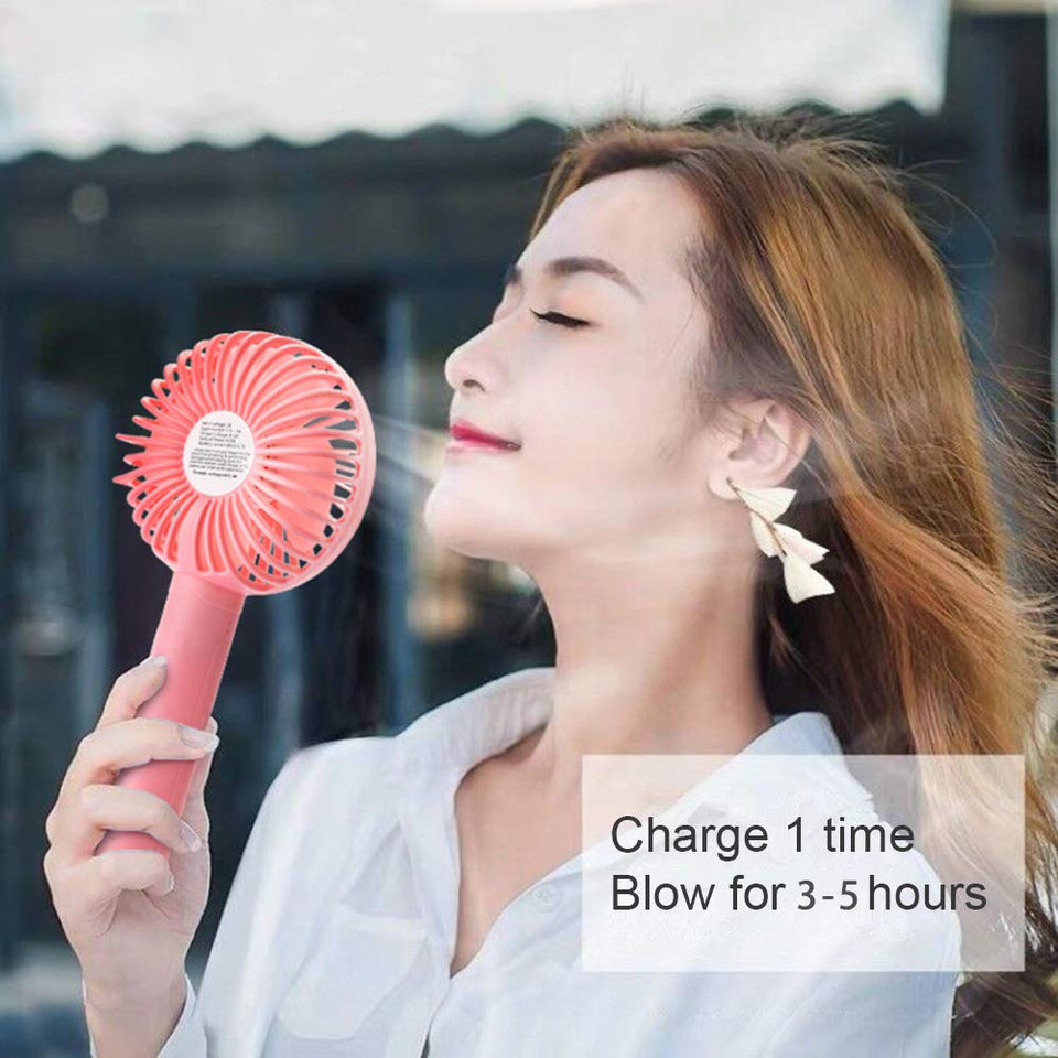 Portable Classic Hand Fan - 3-Speed Table Fan for Personal Desk, Suitable for Office, School, and Home Use (Battery Not Included)