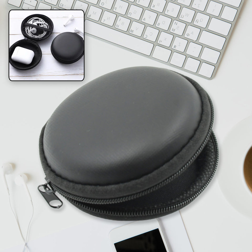 6570  Earphone Carrying Cute Case Round Pocket Pouch For Headphone Data Cable Coins Airpods Pendrive Earphone Case Organizer Perfect Return Gift (Mix Design 1 Pc)