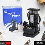 0533 Portable Mini Bike Pumpcycle Pump Foot Activated With Gauge Floor Bicycle Pump  Cycle Pump