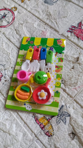 Fancy & Stylish Mini Erasers for Kids (8 Pc Set) - Fun Designs, Party Favors