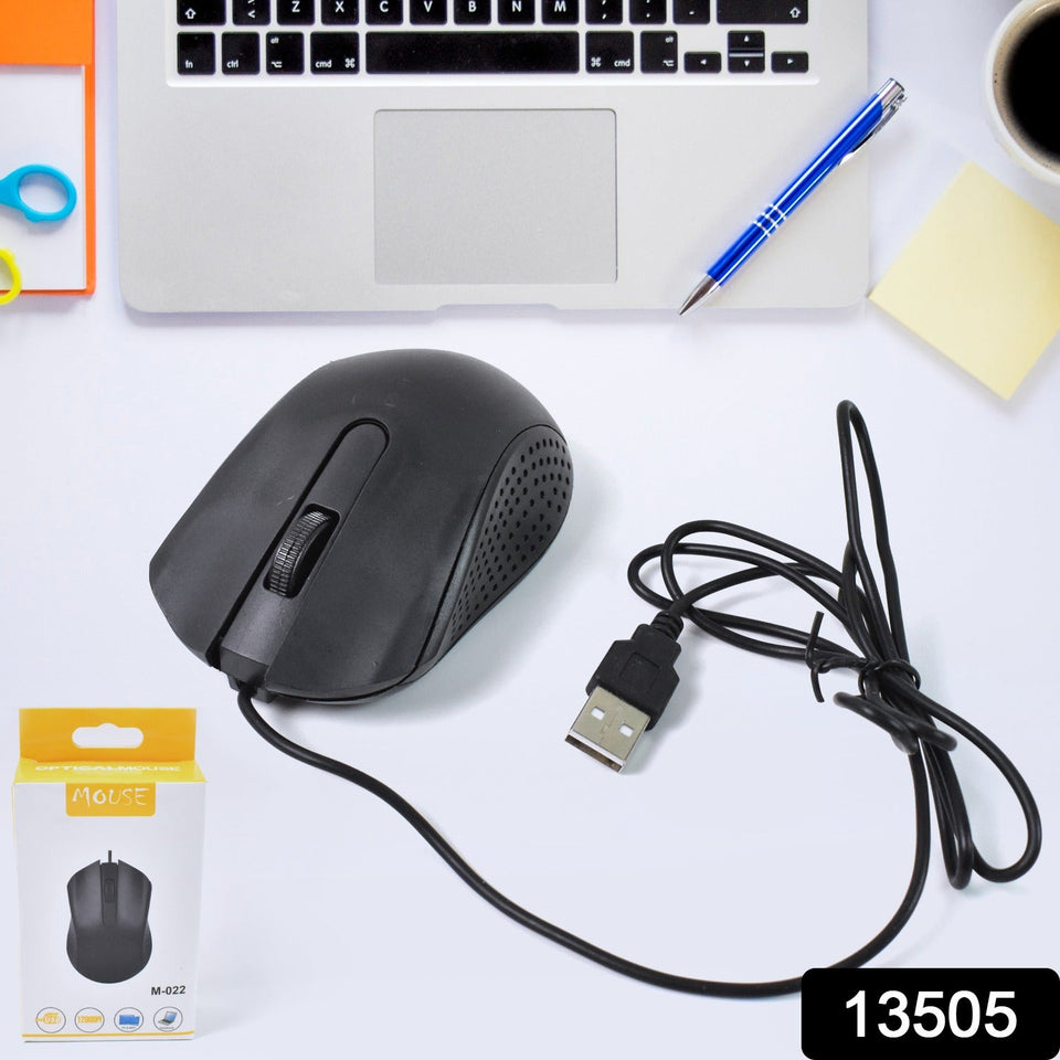 Computer / Laptop Wired Optical Mouse, M-022 (1 Pc)