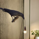 Crow Birds Table Lamps With Vintage Edison Bulb Bird Lamp (1 Set)