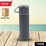 Stainless Steel Vacuum Insulated Water Bottle With Coffee / Tea Mug (500 ML)