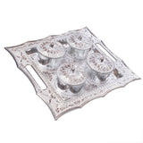 2218 Dry Fruit Air Tight Bowls Tray With Lids 4 Section Snacks Mukhvas Dani