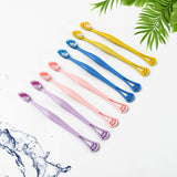 12814 2-in-1 Tooth Brush With Tongue Scraper Soft Bristle  Long Handle (8pcs) Soft Toothbrush