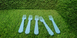 5895  Reusable Premium Heavy Weight Plastic Forks Party Supplies One Size Plastic 5pc Serving Fork Set For Kitchen Travel Home (5pc)