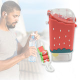 12555 Portable Cute Water Bottle For Kids Unique Ice Cream Shape Water Cup Popsicle Shaped Plastic Kettle With Straw Adjustable Shoulder Strap Bpa Free Leakproof (300 Ml)