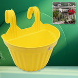 3642 Multicolor Hanging Plastic Planters Orchid Relling  For Plantation Planters For Balcony And Home Gardening Indoor Outdoor (1 Pc )