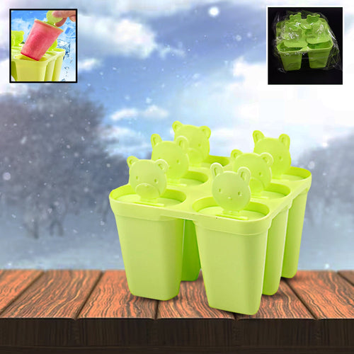 Plastic 6 Grid / Compartment Popsicle Ice Cream Mold (1 Pc)