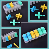 Ice Candy Maker Upgrade Popsicle Molds Sets 6 Ice Pop Makers Reusable Ice Lolly Cream Mold Home-Made Popsicles Mould with Stick