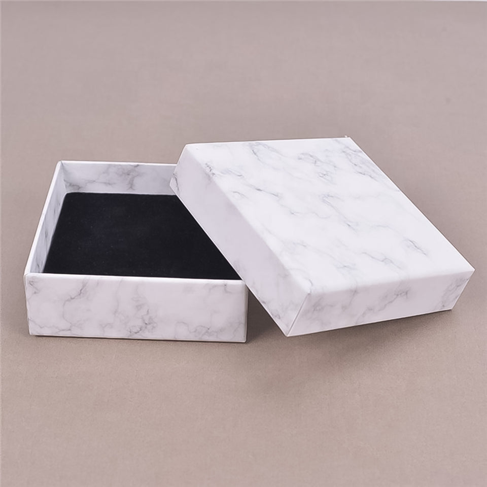 Cardboard Jewelry Boxes Gift Case Small Paper Jewelry Gift Boxes (7 Pcs Set  Mix Size)