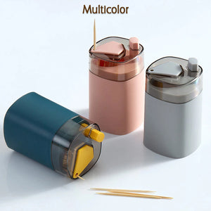 4005l Toothpick Holder Dispenser Pop-up Automatic Toothpick Dispenser For Kitchen Restaurant Thickening Toothpicks Container Pocket Novelty Safe Container Toothpick Storage Box.