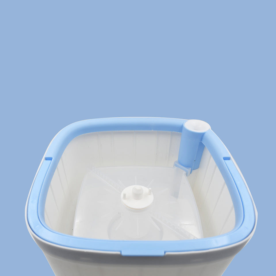 8162 Round Shape Mop Head  With 1 Pad Extra Clean Water Spin Mop With Separate Water Bucket Suitable For All Types Of Flooring Separates Dirty And Clean Water Wet