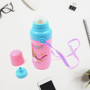 0398 Plastic Sports Insulated Water Bottle With Dori  Straw Easy To Carry High Quality Water Bottle Bpa-free  Leak-proof For Kids School For Fridge Office Sports School Gym Yoga (1 Pc 500ml)