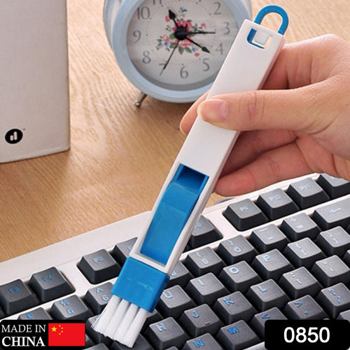 0850 2 In 1 Multi-function Plastic Window Slot Keyboard Wardrobe Dust Removal Cleaning Brush