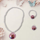 Stretch Bracelets Kids Beaded Necklace Bracelet For Toddler Christmas Birthday Party (3 Pcs Set)
