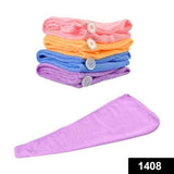 1408 Quick Turban Hair-drying Absorbent Microfiber Toweldry Shower Caps