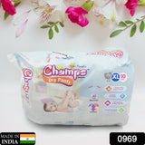 0969 Baby Diaper High Absorbent Pant Diapers  Champs Soft And Dry Baby Diaper Pants Xl  10 Pcs (Extra Large  Xl10 Pieces)