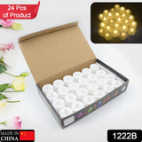1222b Festival Decorative - Led Tealight Candles  Battery Operated Candle Ideal For Party Wedding Birthday Gifts (24pc) ( Diya  Divo  Diva  Deepak  Jyoti