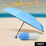 5 Fold Manual Open Umbrella With Capsule Case (1 Pc)