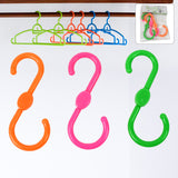 S Shape Plastic Hooks Hanger For Hanging Cloth (3 Pcs Set)