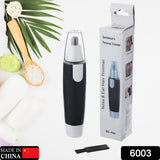 6003 Sharp New Ear And Nose Hair Trimmer Professional Heavy Duty Steel Nose Clipper Battery-operated.