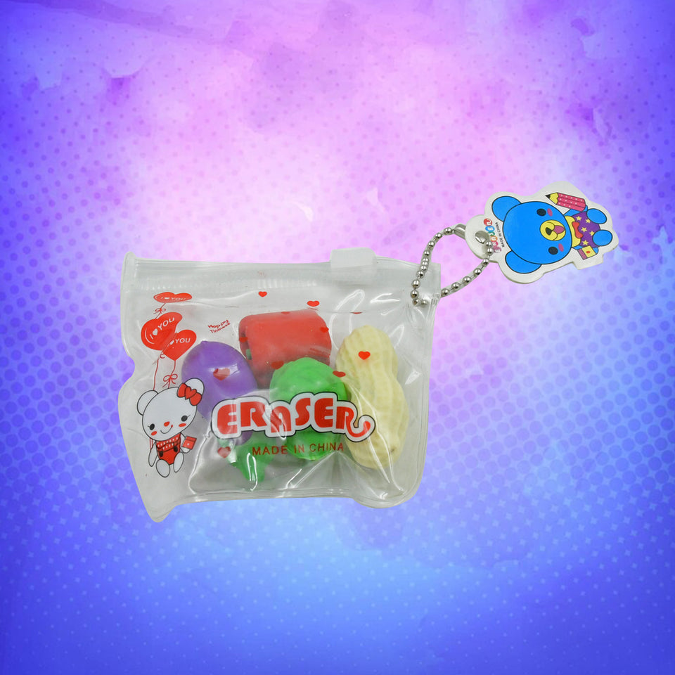Mini Cute Vegetables And Fruits Erasers Or Pencil Rubbers For Kids 1 Set Fancy  Stylish Colorful Erasers For Children Eraser Set For Return Gift Birthday Party School Prize3d Erasers  (4 Pc Set)