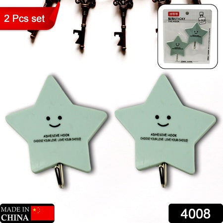 4008 Multipurpose Strong Hook Self-adhesive Hooks For Wall Heavy Plastic Hook Sticky Hook Household For Home  Decorative Hooks Bathroom  All Type Wall Use Hook  Suitable For Bathroom Kitchen Office