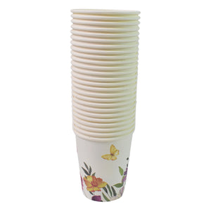 Disposable Paper Cups Disposable Tea Coffee Cups (24 Pcs Set  Mix Color  Design)