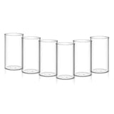 2343 Heavy Unbreakable Stylish Plastic Clear Look Fully Transparent Glasses Set 330ml (6pcs)