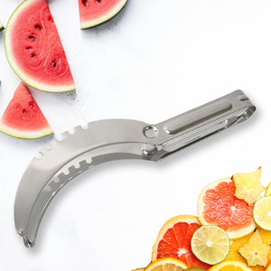 10053 3in1 Stainless Steel Watermelon Cantaloupe Slicer Knife Corer Fruit Vegetable Tools Kitchen (1 Pc)