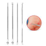 Blackhead Remover 4-in-1 Stainless Steel Pimple Extractor Tool (1 Pc)