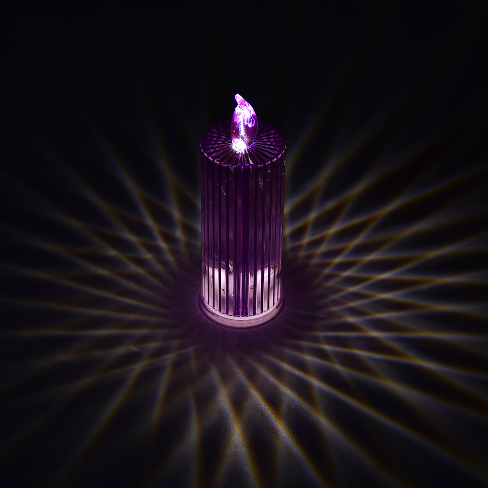6243 Big Simple Candles For Home Decoration Crystal Candle Lights (Multicolor)