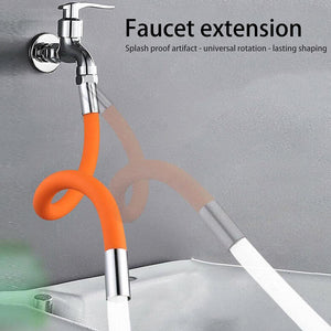 9087 Flexible Water Tap Extender Universal Foaming Extension Tube With Connector 360 Free Bending Faucet Extender Adjustable Sink Drain Extension (18cm)
