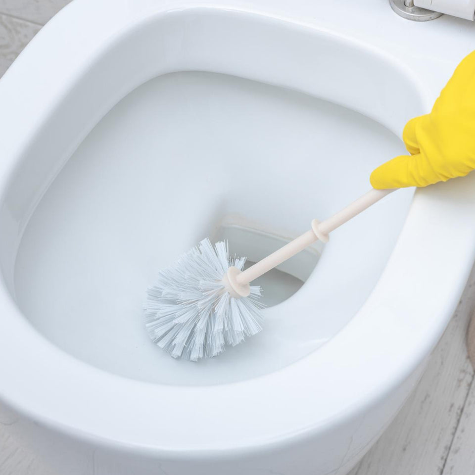 4673 Premium Toilet Plastic Brush With Holder Stand Western And Indian Toilet Bathroom Cleaning