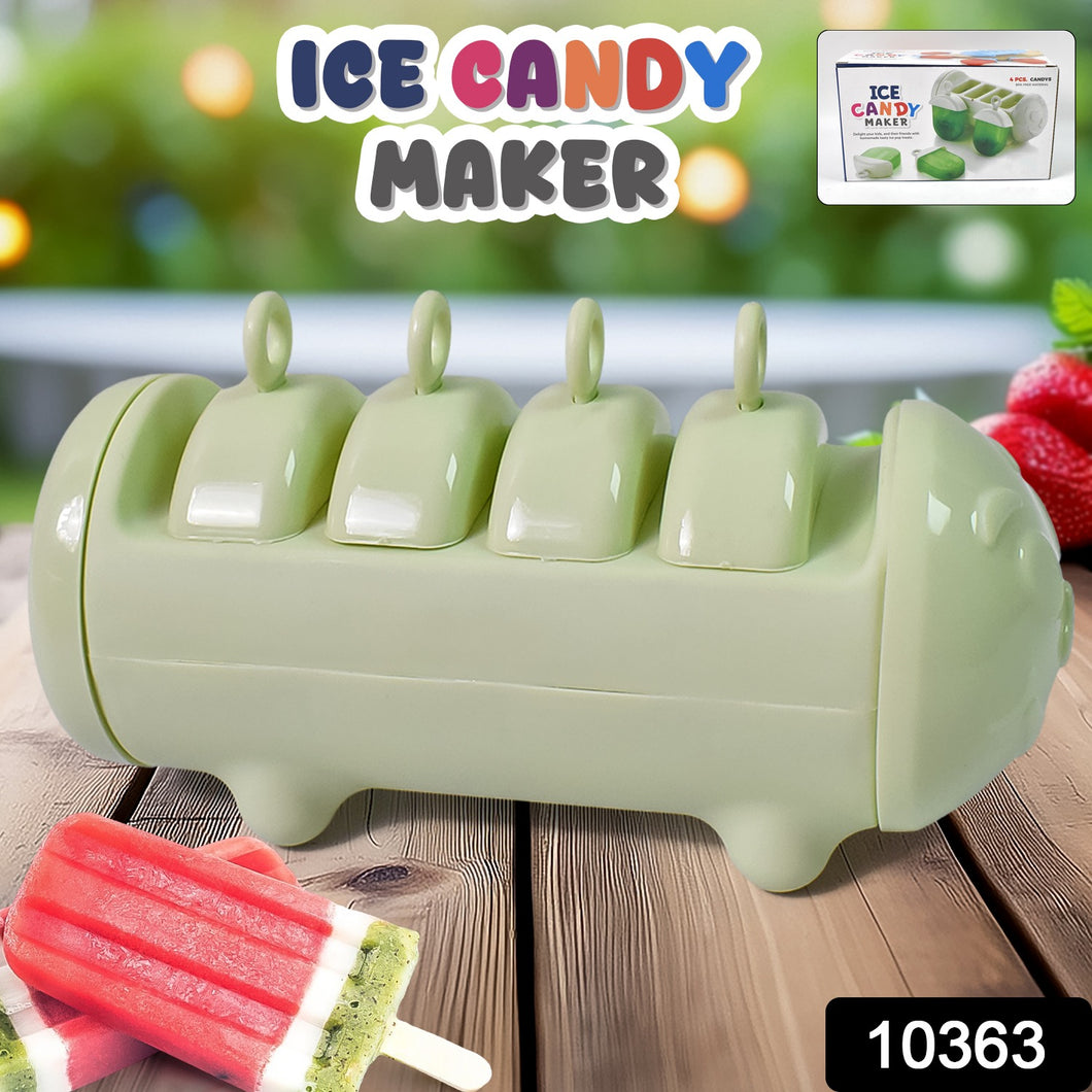 Plastic Ice Candy Maker 4 Compartment  Grid Kulfi Candy (1 Pc)