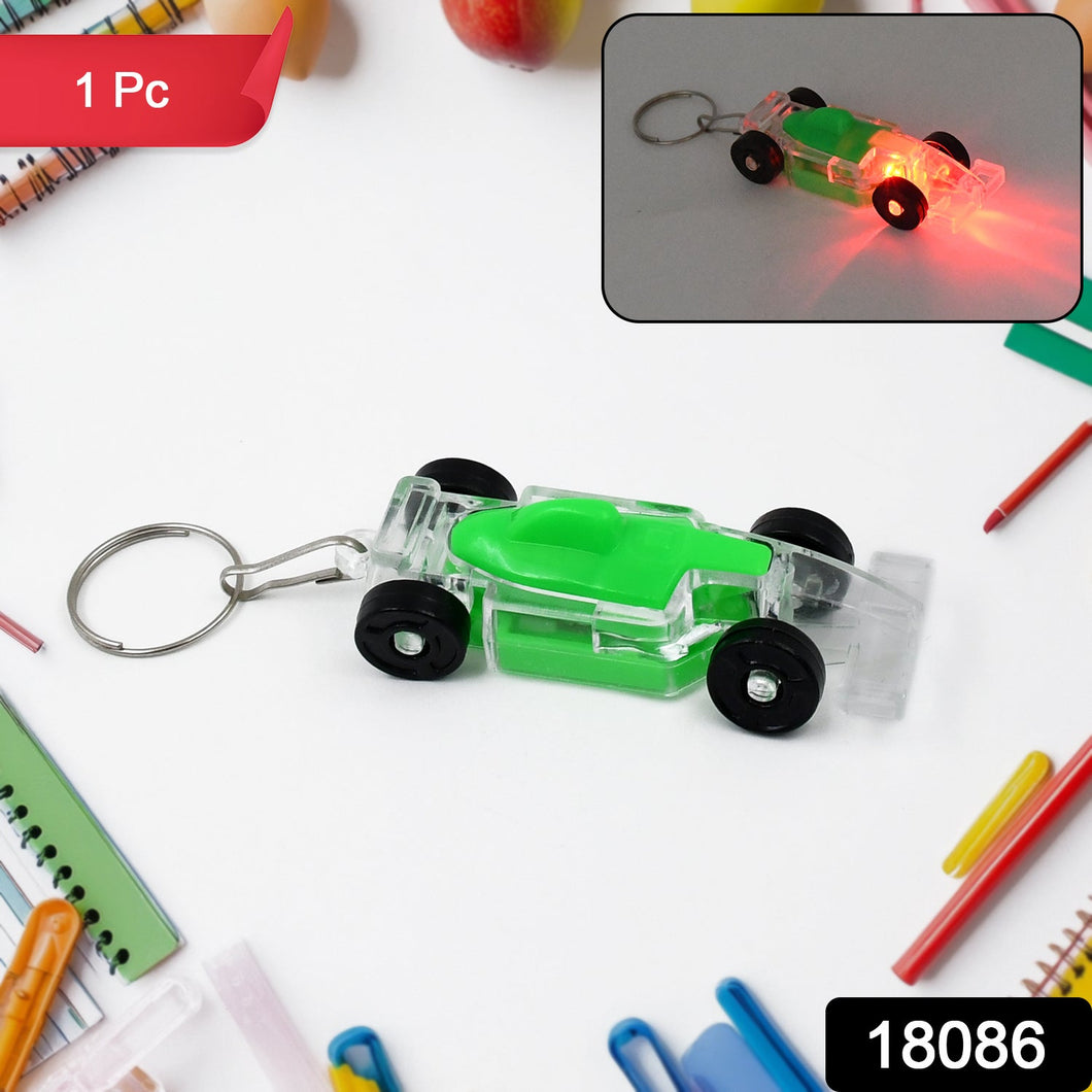 Cars Shape Keychain With On  Off Button Led Flashing Light (1 Pc)