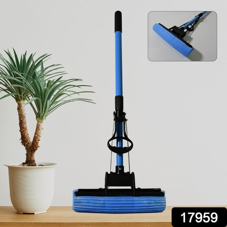 17959 Floor Cleaning Squeeze Mop With Adjustable Telescopic Handle Squeegee Absorber Sponge Cleaner Pocha For Home Kitchen Bathroom (1 Pc)