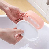 17509 Soap Container Soap Box Household Kitchen And Bathroom Can Use Pp Material Drain Box Double Soap Dish For Bathroom Shower Home Outdoor Camping (1 Pc)