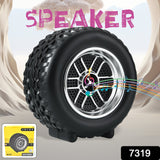 Portable Tyre / Wheel Shape Wireless Bluetooth Speaker (1 Pc)