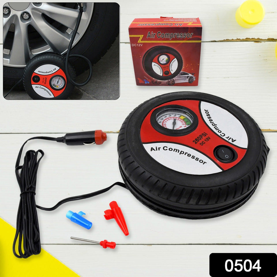 Compressor for Car and Bike 12V 260 PSI Tyre Inflator Air Pump