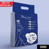 Blue Lady Extra Long Pads With Wides Wings Sanitary Pads – 280 mm, 40-Pack