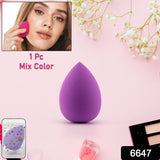 Makeup Sponge For Blending Liquid Foundations Powders And Creams (Multicolor  1 Pc)